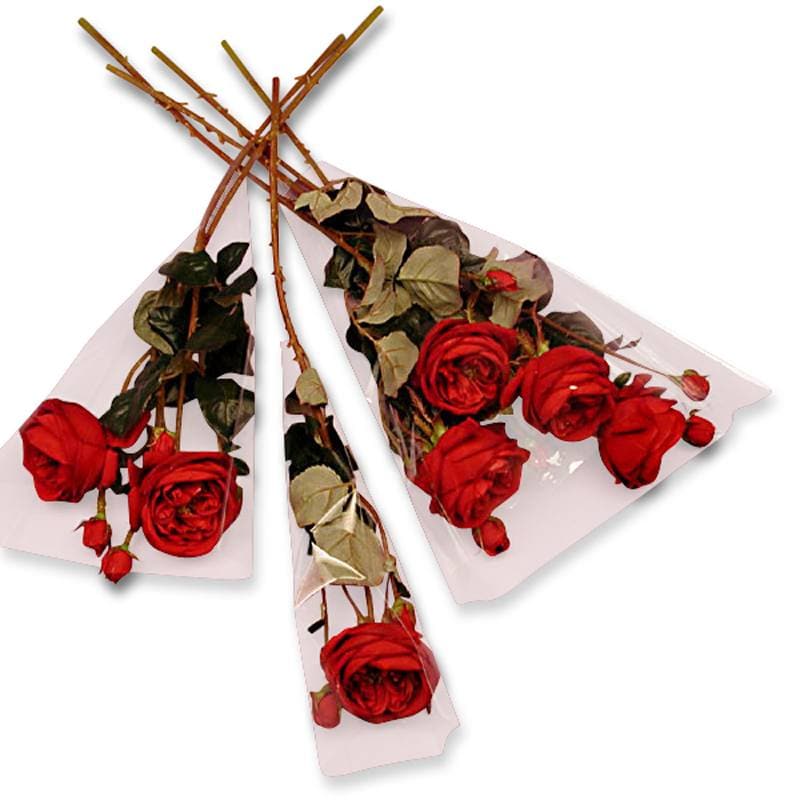 Cellophane Single Rose Sleeve (Clear) 1x21.5x4.75 (50 Pack) - Wholesale -  Blooms By The Box