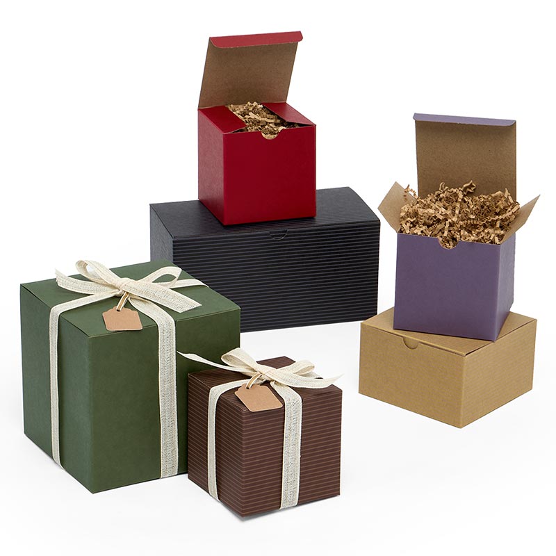One-Piece Tinted Kraft Tuck Top Gift Boxes