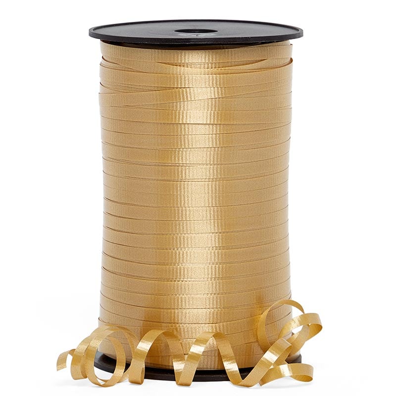 Curling Ribbon Crimped Balloon String Metallic 3/16 11 Yards 4 Roll for  Party Decoration Gift Gold