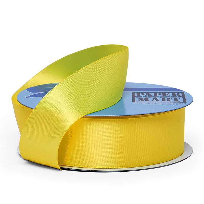 1-1/2" x 50 Yard Dandelion / Yellow Double Faced Satin Ribbon