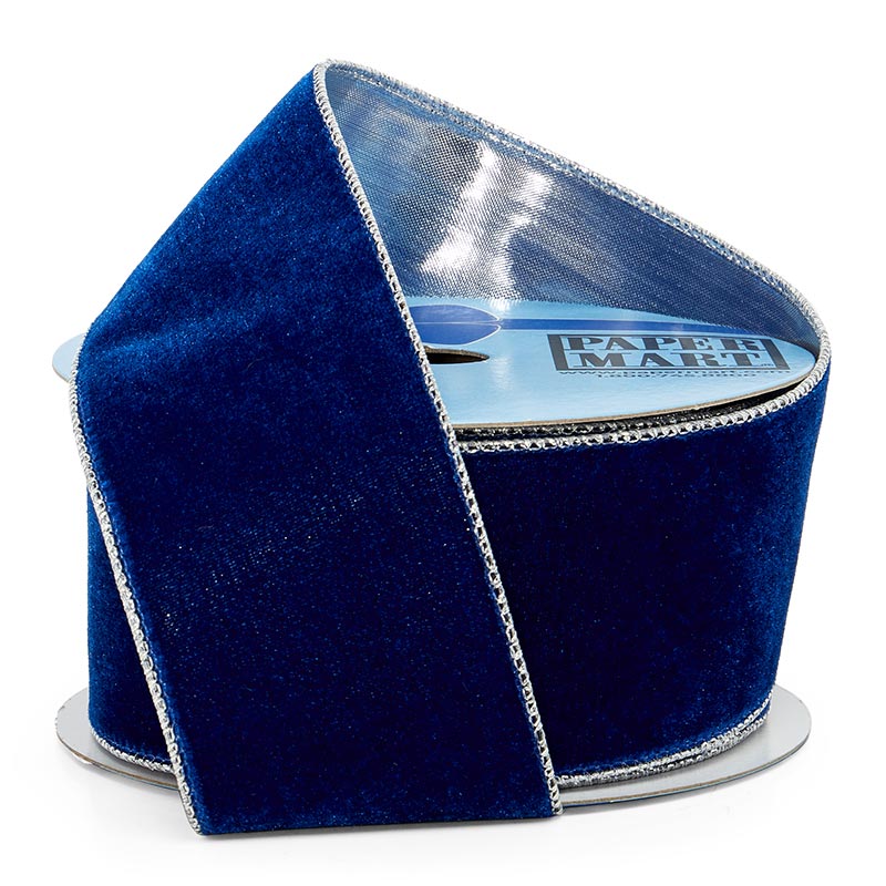 Soft Velvet With Metallic Back Wired Ribbon