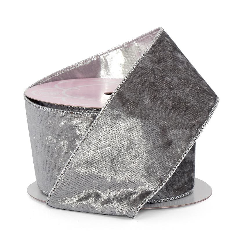 Soft Velvet With Metallic Back Wired Ribbon