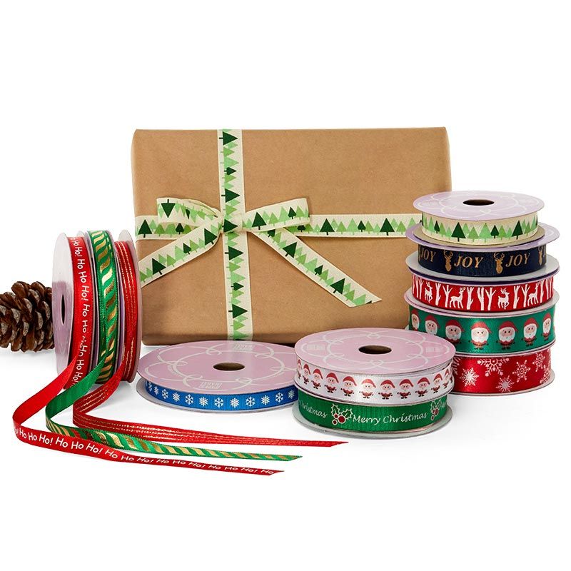 7/8 inch x 25 Yards Tartan Wired Ribbon Christmas by Paper Mart, Size: 25 yd x 7/8'' | Quantity of: 1, Bronze