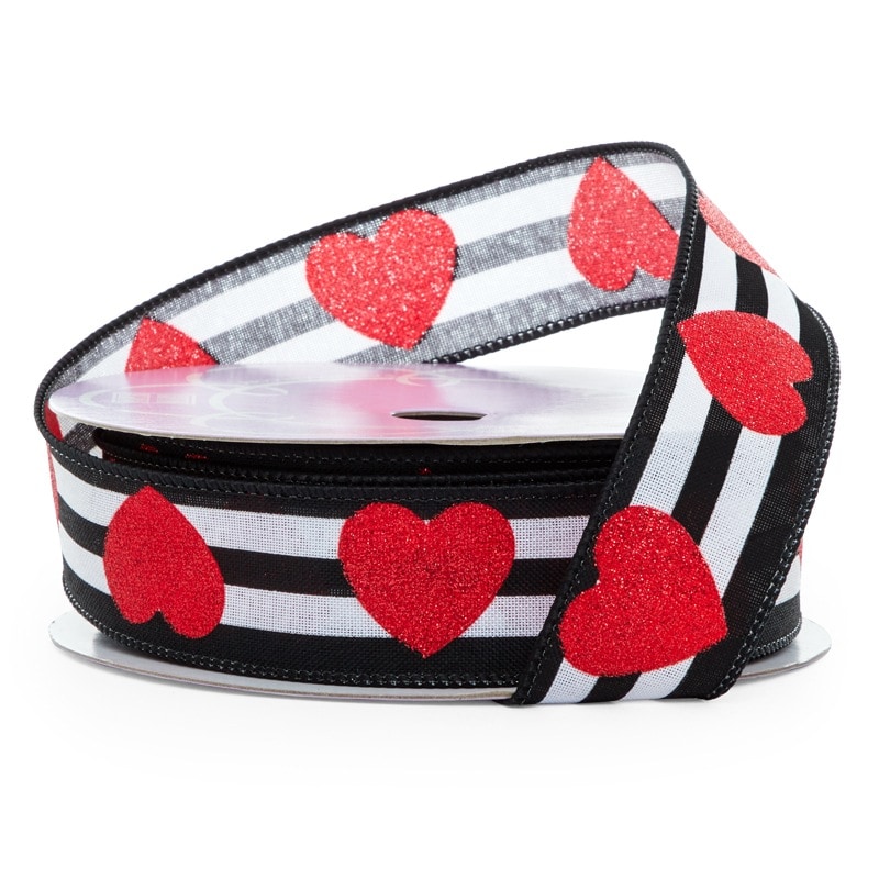 Hearts & Stripes Linen Ribbon