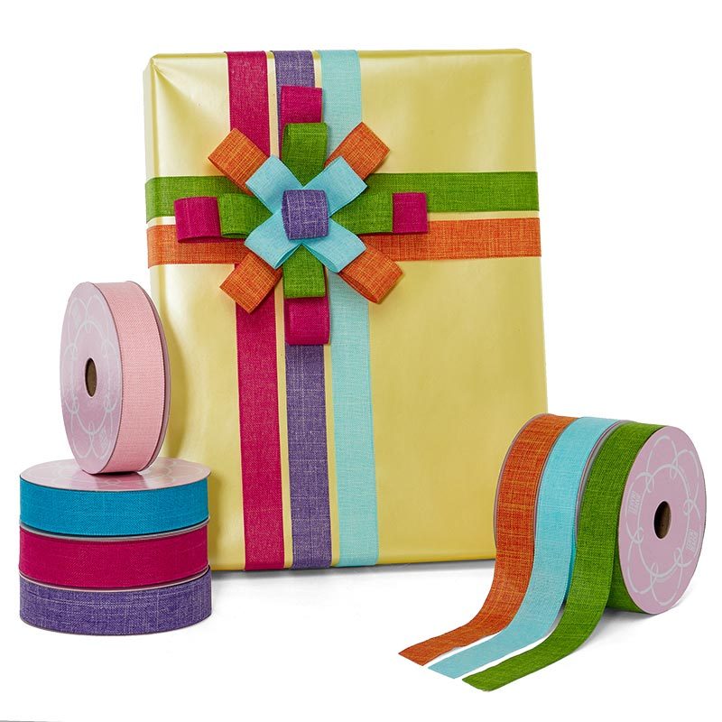 1roll Plain Gift Wrapping Ribbon, Dusty Pink Ribbon For Party