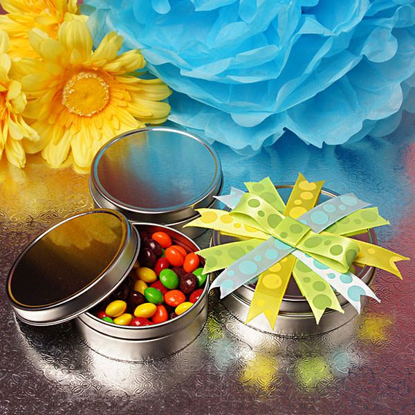 14 oz Rust Resistant Deep Round Steel Tin Can | Quantity: 24 by Paper Mart, Silver