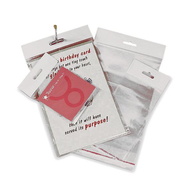 50 Clear Resealable Self Adhesive Seal Cello Lip Tape bags 2.3" x 4.3" hang tags 