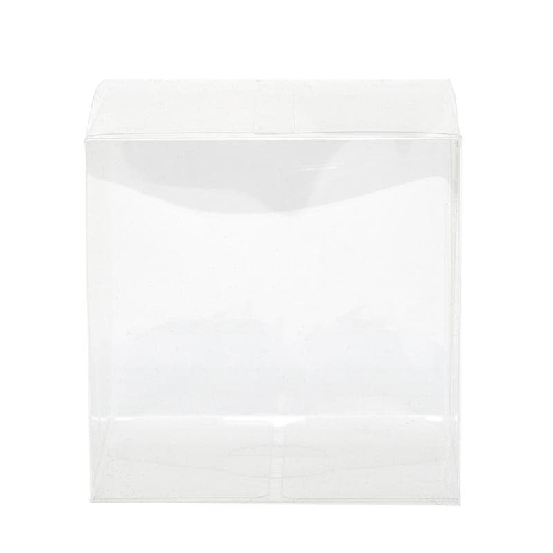 2 Clear Rectangle PVC Gift Favor Box with Organza Bow