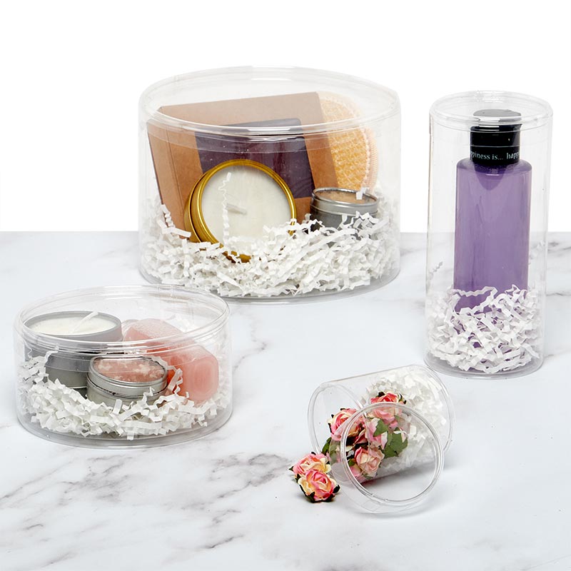 Clear Plastic Jewelry Storage Box With 12 Small Round Cylindrical Containers 