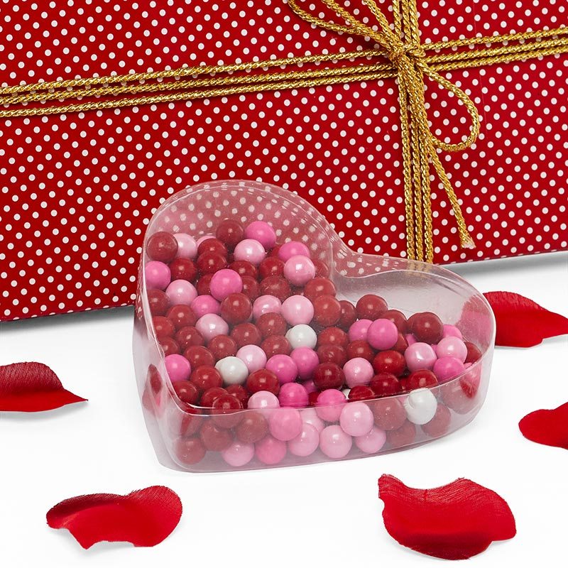 CLEAR Plastic Heart Shaped FAVORS BOXES 5" Wedding Party Decorations Wholesale 