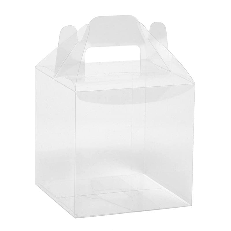 Plastic Gable Boxes 3 x 3 x 3 | Quantity: 50 Width 3 inch by Paper Mart, Clear