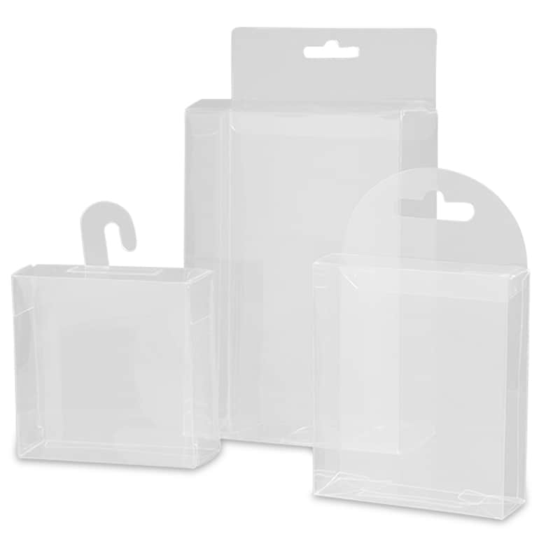 Clear Plastic Rectangular Hanger Boxes