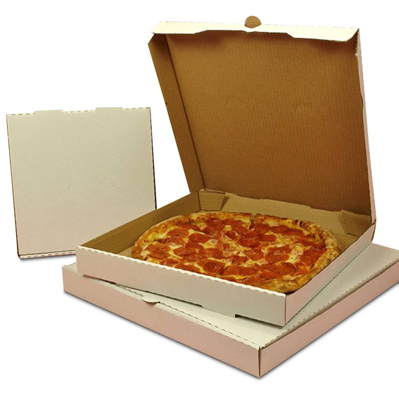 50 White Corrugated Cardboard  Pizza Style Boxes 15.5 x 15.5 x 2.25" 