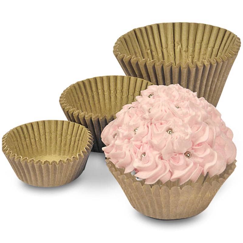 Natural Unbleached Cupcake Baking Cups 5.1cm x 3.2cm | Quantity: 500 by Paper Mart