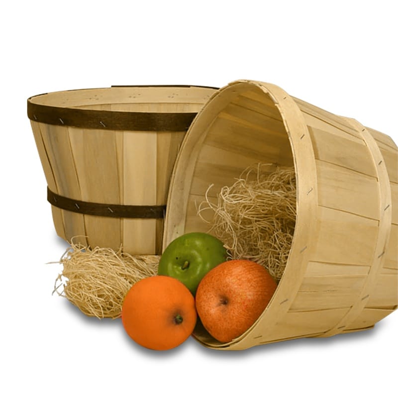 Wood Slat Peck Farm Baskets | Shop PaperMart.com