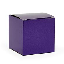 Metallic Purple Tuck Top Boxes - 3 X 3 X 3 - Cardboard - Quantity: 200 - Colored Gift Boxes by Paper Mart