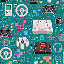 Gamer's World Gift Wrap - 24 X 833' - Gift Wrapping Paper by Paper Mart
