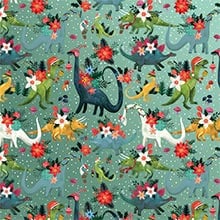Festive Dinosaurs Gift Wrap - 30 X 833' - Gift Wrapping Paper by Paper Mart