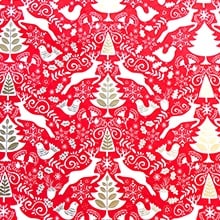 Scandinavian Red Gift Wrap - 24 X 208' - Gift Wrapping Paper by Paper Mart