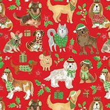 Canine Christmas Gift Wrap - 30 X 833' - Gift Wrapping Paper by Paper Mart
