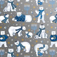 Hanukkah Bears Gift Wrap - 24 X 208' - Gift Wrapping Paper by Paper Mart