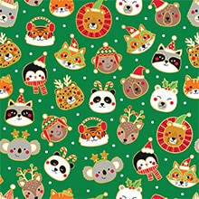 Festive Faces Gift Wrap - 24 X 833' - Gift Wrapping Paper by Paper Mart