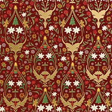 Holiday Damask Gift Wrap - 24 X 417' - Gift Wrapping Paper by Paper Mart