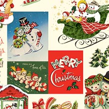 #h9424 Retro Snowman - Gift Wrap - 26 X 417' - - Gift Wrapping Paper by Paper Mart