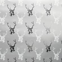 #k8185 - Gift Wrap - 24 X 417' - - Gift Wrapping Paper - Type: Metallic Silver And Colored Ink On Leather Embosse by Paper Mart