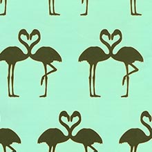#k9314 Flamingo Heart - Gift Wrap - 26 X 417' - - Gift Wrapping Paper by Paper Mart