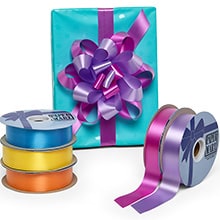 Waterproof Embossed Floral Poly Ribbon