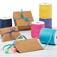 Parties Craft DIY Elcoho 2 Rolls Christmas Raffia Ribbons Christmas Raffia Twine Matte Raffia Paper Wrapping String Gift Packing Ribbon for Christmas Gifts