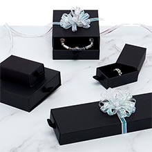 100 x Square Black Jewellery Gift Ring Box-ASD1-Budget-Quality 29p Each