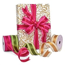 Metallic Edged Satin Center Ribbon