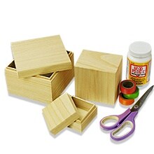 Crafter's Square Small Wooden Gift Boxes, 2x3.5x2 in.