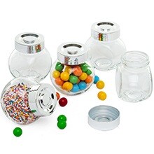 24ea - 7 Oz Square Glass Jar With Lid | Width: 2 3/4