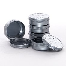 RAYNAG 10 Pieces Round Aluminum Cans Screw Lid Metal Tins Jars