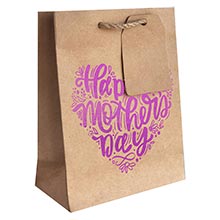Happy Mother’s Day Small Euro Tote – 7-1/2 X 3 X 6 – Gusset – 3” – Quantity: 60 by Paper Mart
