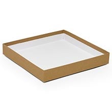 Kraft Heavy Wall Gift Box Lid - 12 X 12 - Cardboard - Quantity: 50 - High Wall Boxes by Paper Mart