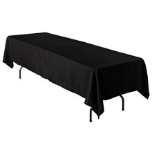 Polyester Rectangle Tablecloth, Black , Each 1 - 90 X 156 - Household Supplies by Paper Mart