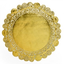 12 Gold Foil Paper Doilies - Quantity: 250 - Household Supplies by Paper Mart