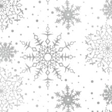 #k8387 Silver Snowflake - Gift Wrap - 30 X 833' - - Gift Wrapping Paper by Paper Mart