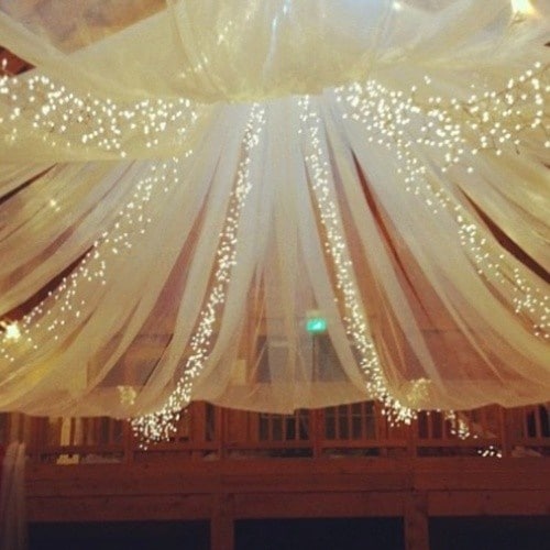 All 98+ Images how to decorate ceiling with tulle and lights Completed
