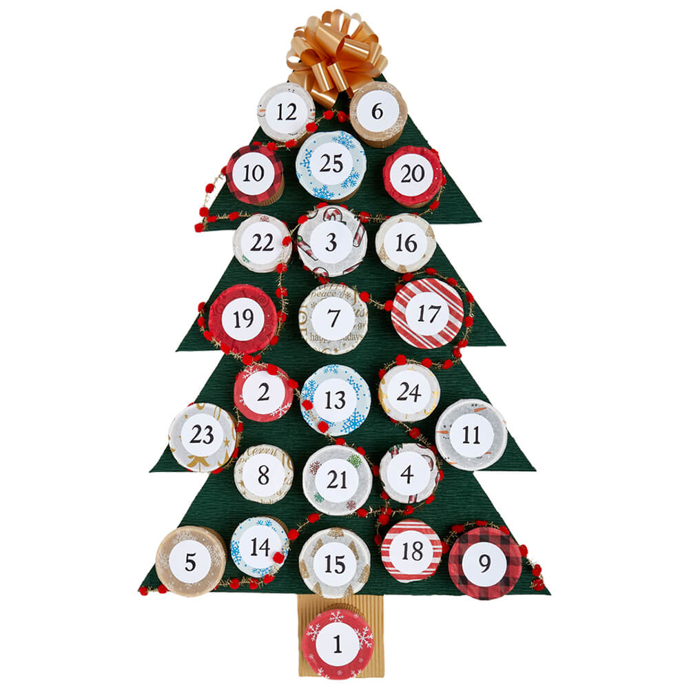 DIY Christmas Tree Advent Calendar