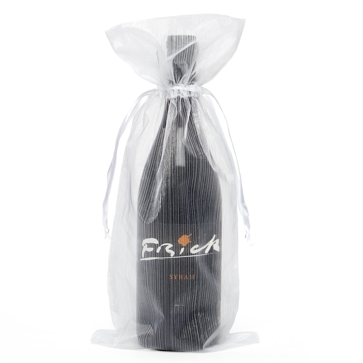 Brushed Organza Wine Bags 6-1/2" X 15" (10/Pack)