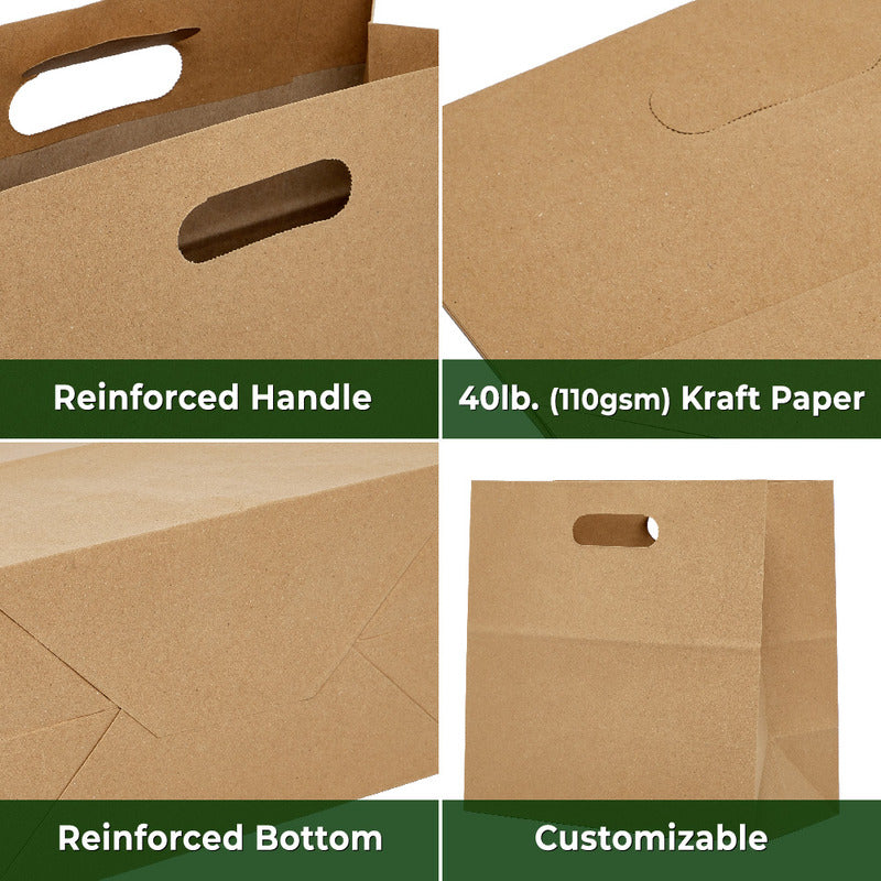 Premium Die Cut Handle Paper Bags (300/Pack)