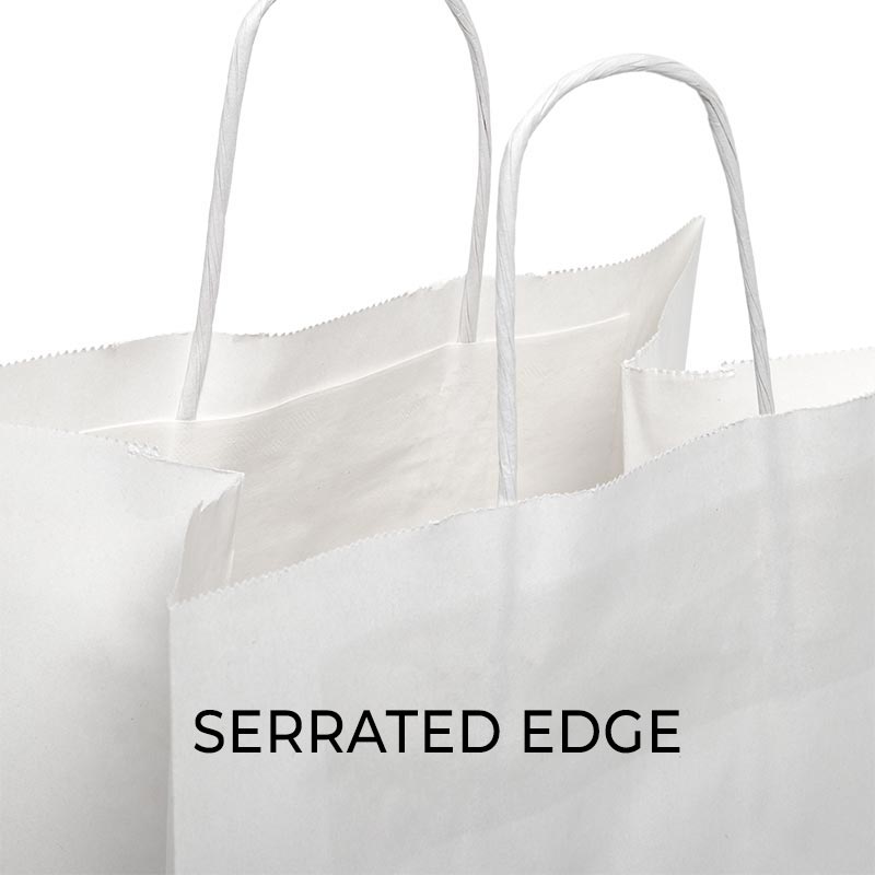 Plain White Kraft Shopping Bags