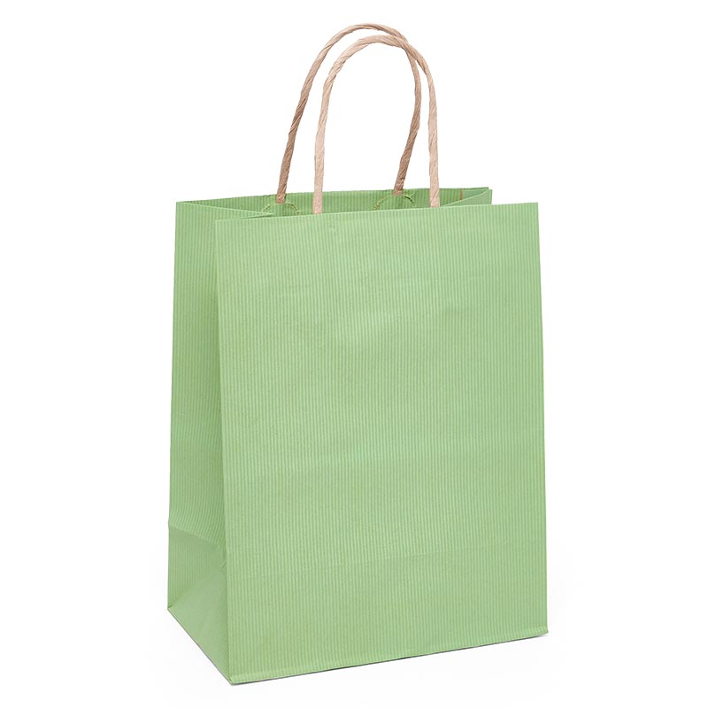 Premium Shadow Stripe Colored Kraft Shopping Bags (250 / Pack)