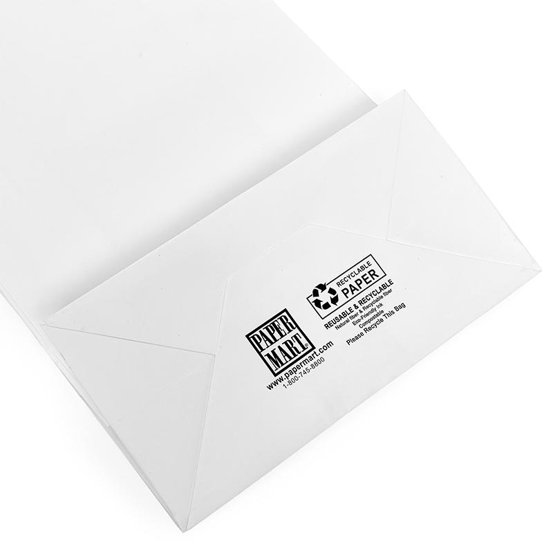 Plain White Kraft Shopping Bags