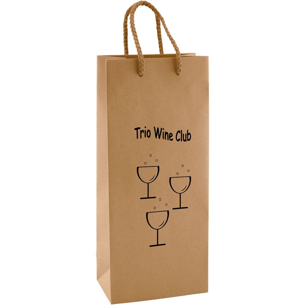 Custom Kraft Eurotote - 1C/1S-HS (1 Color/1 Stamp-Hot Stamp)